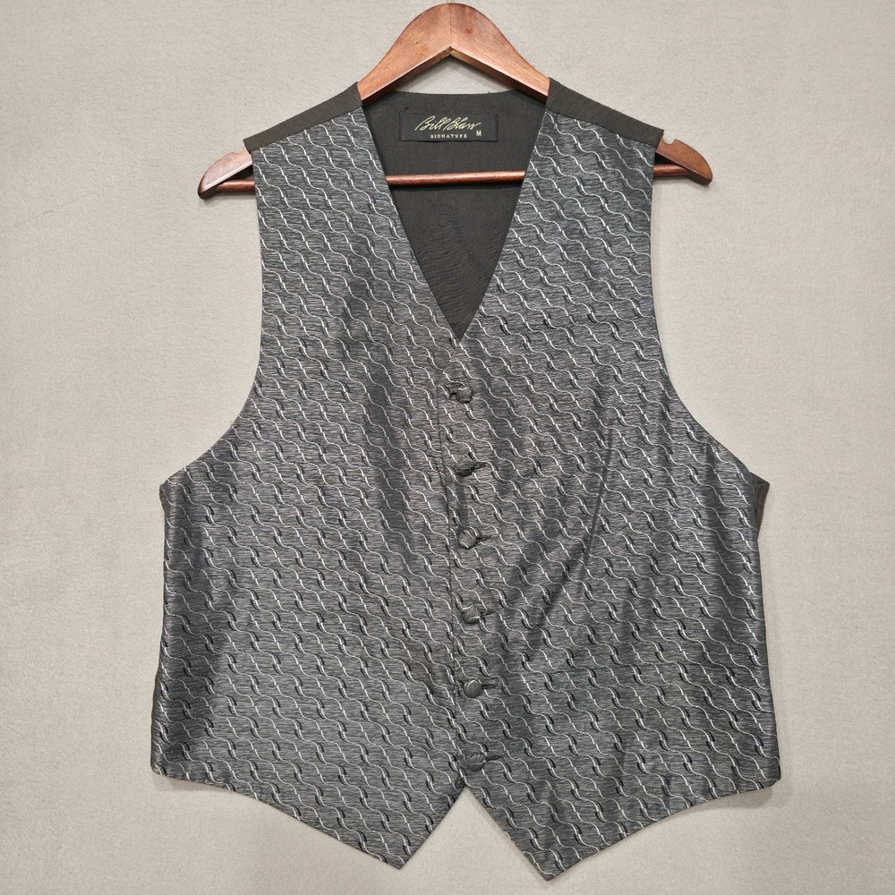Bill Blass Signature Gray Tuxedo‎ Vest Size Medium